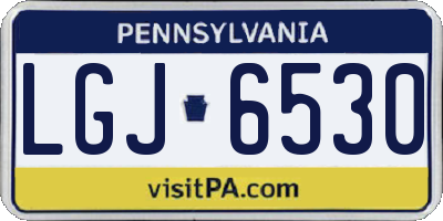 PA license plate LGJ6530