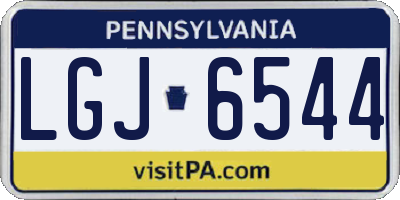 PA license plate LGJ6544