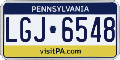 PA license plate LGJ6548