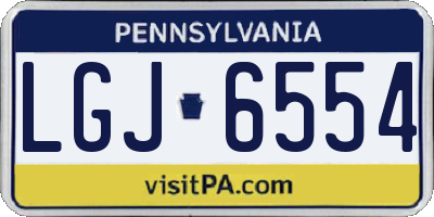 PA license plate LGJ6554