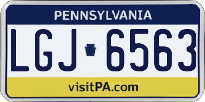 PA license plate LGJ6563