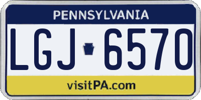 PA license plate LGJ6570