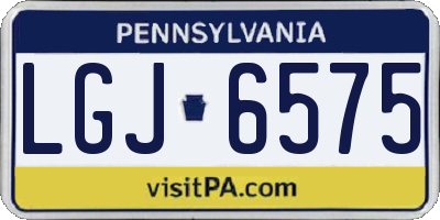 PA license plate LGJ6575
