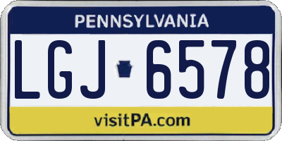 PA license plate LGJ6578