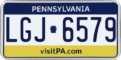 PA license plate LGJ6579