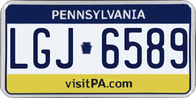 PA license plate LGJ6589