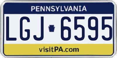 PA license plate LGJ6595