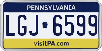 PA license plate LGJ6599