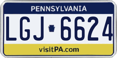PA license plate LGJ6624