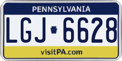 PA license plate LGJ6628