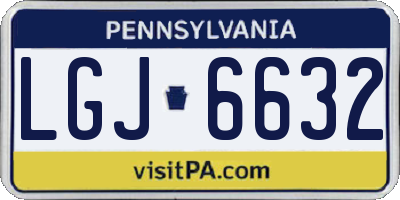 PA license plate LGJ6632