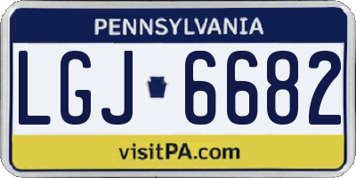 PA license plate LGJ6682