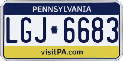 PA license plate LGJ6683