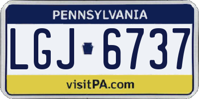 PA license plate LGJ6737