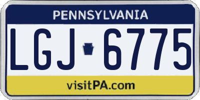 PA license plate LGJ6775