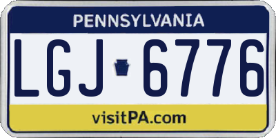 PA license plate LGJ6776