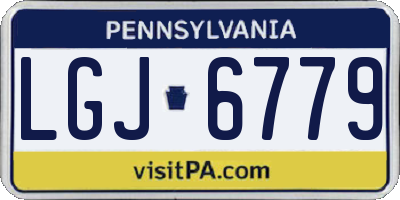 PA license plate LGJ6779
