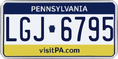 PA license plate LGJ6795