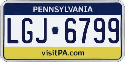 PA license plate LGJ6799