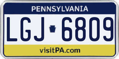 PA license plate LGJ6809