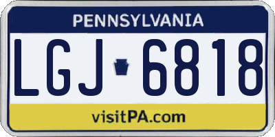 PA license plate LGJ6818