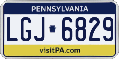 PA license plate LGJ6829