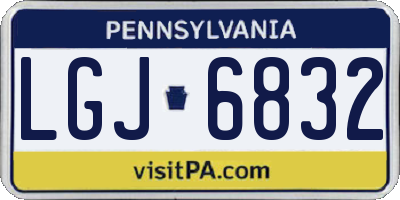 PA license plate LGJ6832