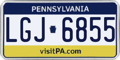 PA license plate LGJ6855