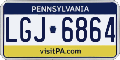 PA license plate LGJ6864