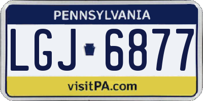 PA license plate LGJ6877