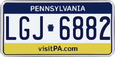 PA license plate LGJ6882