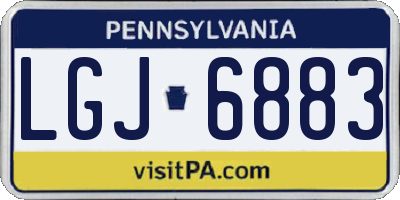 PA license plate LGJ6883
