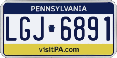 PA license plate LGJ6891