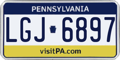 PA license plate LGJ6897