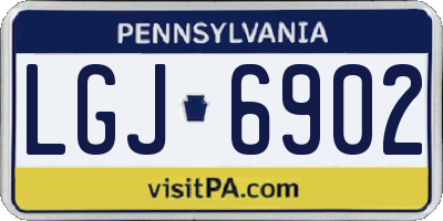 PA license plate LGJ6902
