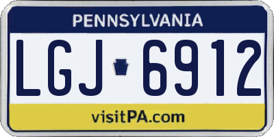 PA license plate LGJ6912
