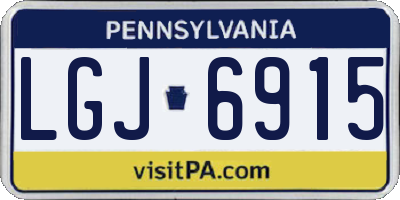PA license plate LGJ6915