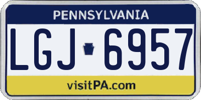 PA license plate LGJ6957