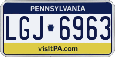PA license plate LGJ6963