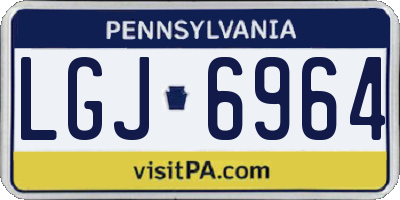 PA license plate LGJ6964