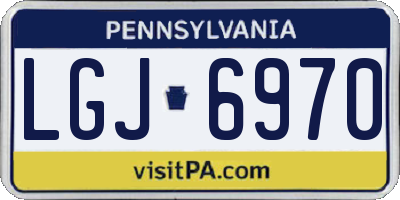 PA license plate LGJ6970