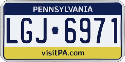PA license plate LGJ6971