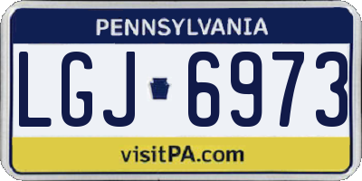 PA license plate LGJ6973