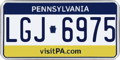 PA license plate LGJ6975