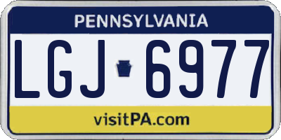 PA license plate LGJ6977