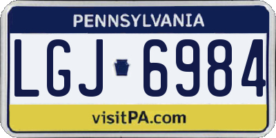 PA license plate LGJ6984