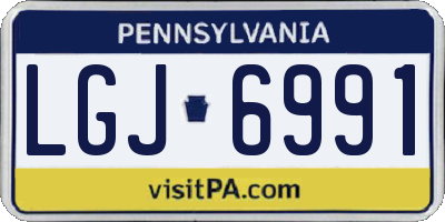 PA license plate LGJ6991