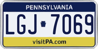 PA license plate LGJ7069