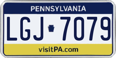 PA license plate LGJ7079