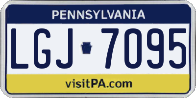 PA license plate LGJ7095